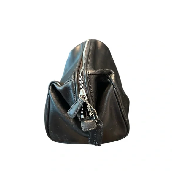 Coach Vintage Black Leather Men's Travel Bag Dopp Kit - Picture 4 of 9